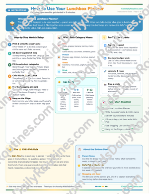 Lunchbox Planner — End the Daily "What's for Lunch?" Battle [Ages 2–12]