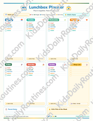 Lunchbox Planner — End the Daily "What's for Lunch?" Battle [Ages 2–12]