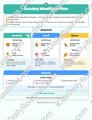 Mealtime Meltdown Manager — Printable Mealtime Routine System