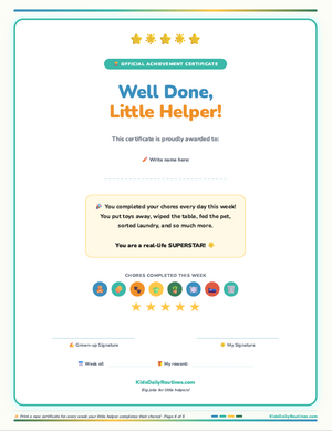 My First Chore Chart — Building Responsibility from the Very Start [Ages 2–5]