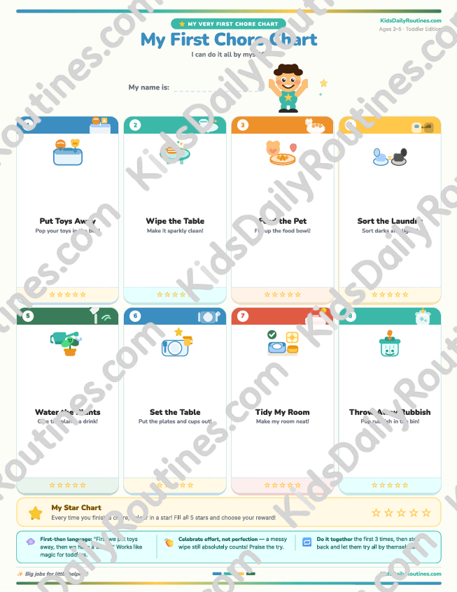 My First Chore Chart — Building Responsibility from the Very Start [Ages 2–5]