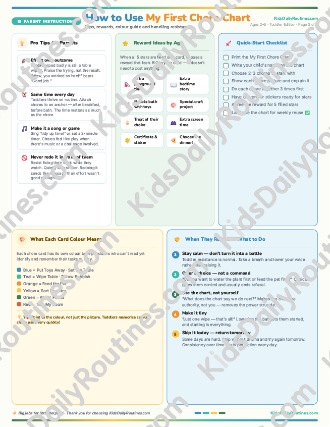 My First Chore Chart — Building Responsibility from the Very Start [Ages 2–5]