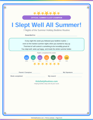Summer Holiday Bedtime Routine — Sleep Well All Summer Long [Ages 2–10]