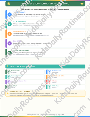Summer Bingo Bundle — Stay Sharp + Stay Active