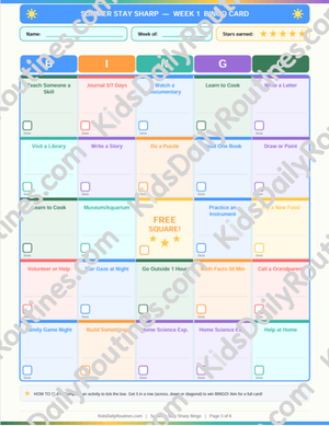 Summer Bingo Bundle — Stay Sharp + Stay Active